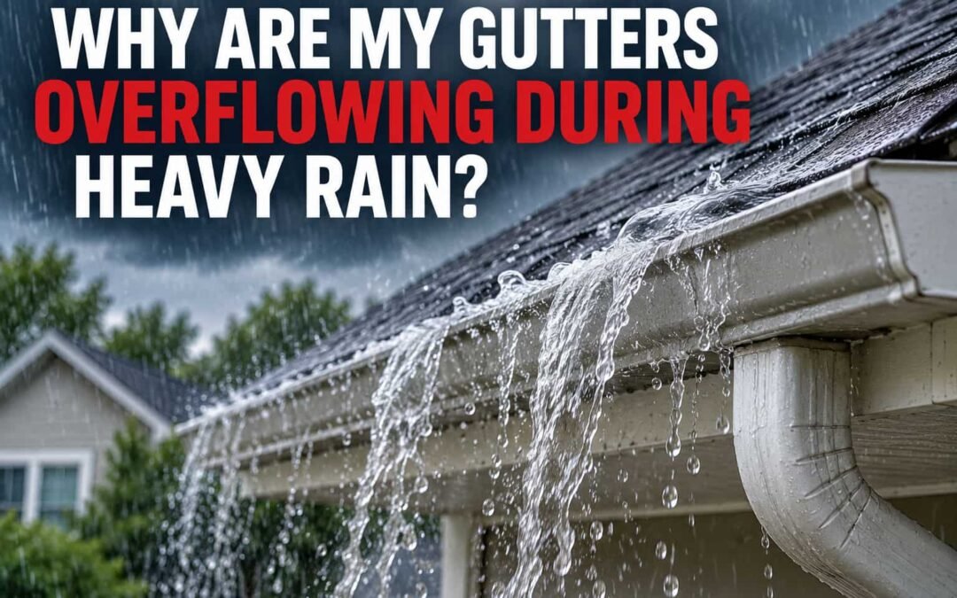 gutters overflowing in heavy rain